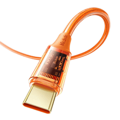 Mcdodo CA-2113 USB-C apa - USB-C apa 2.0 Adat és töltő kábel - Narancssárga (1.2m) (CA-2113)