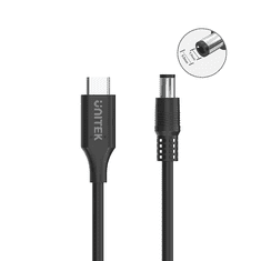 Unitek USB-C apa - DC5,5 apa tápkábel Acer 65W laptophoz 1,5m - Fekete (C14119BK-1.8M)