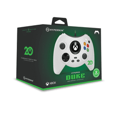 Hyperkin Duke Xbox 20th Anniversary Limited Edition Vezetékes kontroller - Fehér (PC/Xbox Series X/Xbox Series S/Xbox One) (M02668-ANWH)