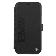 Bmw Signature Apple iPhone 12 mini Flip Tok - Fekete (BMFLBKP12SSLLBK)