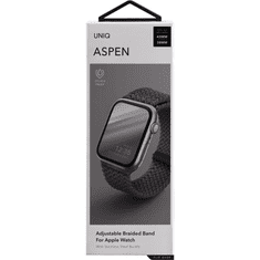 UNIQ Aspen Apple Watch S3/4/5/6/7 Fonott szíj 38/40 mm - Szürke (UNIQ-40MM-ASPGRY)
