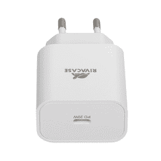 RivaCase PS4101 USB Type-C Hálózati töltő + USB Type-C kábel - Fehér (20W) (4260709013206)