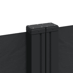 Vidaxl fekete behúzható oldalsó napellenző 180 x 600 cm (4004639)