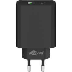 Goobay 61755 USB-A/USB-C Hálózati töltő - Fekete (45W) (61755)