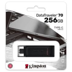 Kingston DataTraveler 70 256GB USB 3.2 Gen 1 Fekete Pendrive DT70/256GB