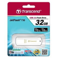 Transcend JetFlash 730 32GB USB 3.0 Fehér Pendrive TS32GJF730