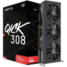 XFX Radeon RX 7600 SPEEDSTER QICK 308 Black Edition RX-76PQICKBY 8GB GDDR6 Videokártya