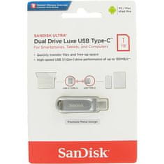 SanDisk Ultra Dual Drive Luxe 1000GB USB 3.1 Gen 1 Ezüst Pendrive SDDDC4-1T00-G46