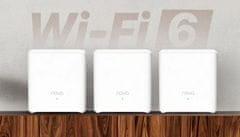 Tenda Nova EX3 (3-as csomag) WiFi6 AX1500 Mesh Gigabit rendszer, 6xGLAN/GWAN, WPA3, VPN, SMART CZ alkalmazás