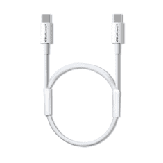 Qoltec 52359 USB-C apa - USB-C apa 2.0 Adat és töltő kábel - Fehér (1m) (52359)