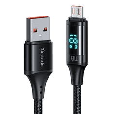 Mcdodo USB - Micro USB kábel 3A 1,2m fekete (CA-1070) (CA-1070)