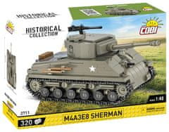 Cobi 2711 II. világháborús Sherman M4A3E8, 1:48, 320 k