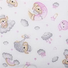 NEW BABY Összecsukható matrac kiságyhoz STANDARD 120x60x5 cm koala pink