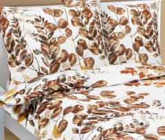 Pamut ágynemű - 140x200, 70x90 cm - Peeling barna, bézs színű