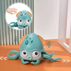 JOJOY® Polip fürdőjáték, készségfejlesztő játék gyerekeknek, zenével és fényekkel, interaktív (1 db) | CRAWLTOPUS