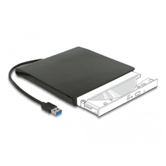DELOCK 42636 Külső USB-A Mini DVD író/olvasó - Fekete (42636)