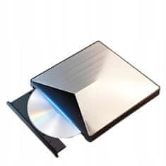 Dexxer Alu. hordozható külső CD-meghajtó és DVD-író USB 3.0
