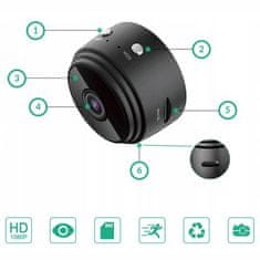 Hitelektro Újratölthető vezeték nélküli mágneses mini USB webes kémkamera