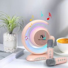 Hitelektro Aku. 2000 mAh FM karaoke hangszóró Bluetooth 5.3 2x mikrofon LED RGB