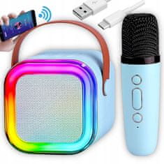 Hitelektro Aku. 1500mAh karaoke bluetooth hangszóró + mikrofon LED RGB