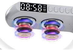 Hitelektro 4 az 1-ben LED RGB lámpás bluetooth hangszórós ébresztőóra és APP USB töltő