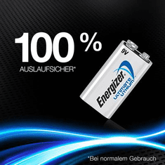 Energizer 9V-os elem készlet, lítium, 9V, 10 db, Ultimate 6LR61, 6LR21, 6AM6, 6LP3146, MN1604, A1604, E Block, LR22 (635255)