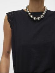 Vero Moda Női póló VMEMILY Regular Fit 10305210 Black (Méret M)