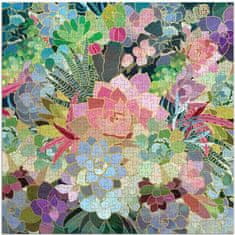 Galison Fémes négyzet alakú puzzle Mozaik szukkulensekből 500 db