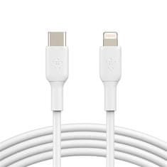 Belkin BOOST CHARGE USB-C kábel villámcsatlakozóval, 2m, fehér
