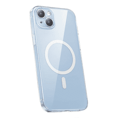 BASEUS Crystal Series Magnetic Apple iPhone 14 Plus Tok + Üvegfólia - Átlátszó (ARSJ011102)