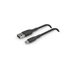 Belkin BoostCharge USB-A apa - MicroUSB-B apa 2.0 Adat és töltő kábel - Fekete (1m) (CAB007BT1MBK)
