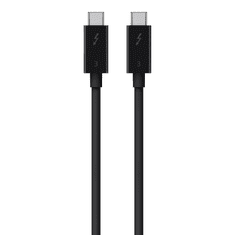 Belkin THUNDERBOLT3 USB-C apa - USB-C apa Adat- és tötőkábel 0.8m - Fekete (F2CD084BT0.8MBK)