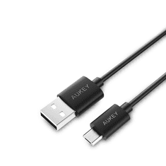 Aukey CB-D2 OEM USB-A apa - Micro USB-B apa 2.0 Adat és töltőkábel - Fekete (2m) (CB-D2 OEM)