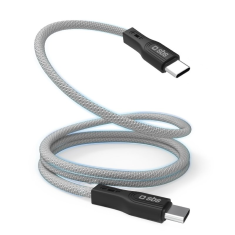 SBS USB-C apa - USB-C apa Adat és töltő kábel - Szürke (1m) (TECABLETCCMAG)