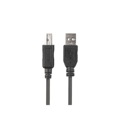 Lanberg CA-USBA-15CU-0010-BK USB-A apa - USB-B apa 2.0 Adat és töltő kábel - Fekete (1m) (CA-USBA-15CU-0010-BK)