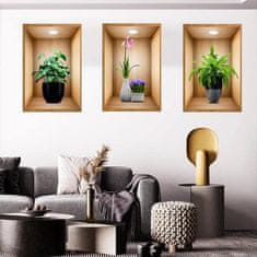 HOME & MARKER® 3D falmatrica dekoráció (3db) | VASUART