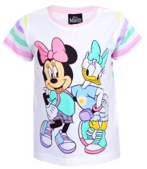 Disney Színes csíkos Minnie egér és Daisy póló 8 év (128 cm)