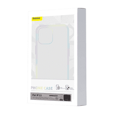 BASEUS Magnetic Crystal Clear Apple iPhone 11 tok + Edzett üveg kijelzővédő - Átlátszó (ARSJ010002)