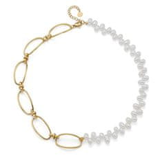 Oliver Weber Jellegzetes aranyozott nyaklánc gyöngyökkel Izanagi Silky Pearls 12315G