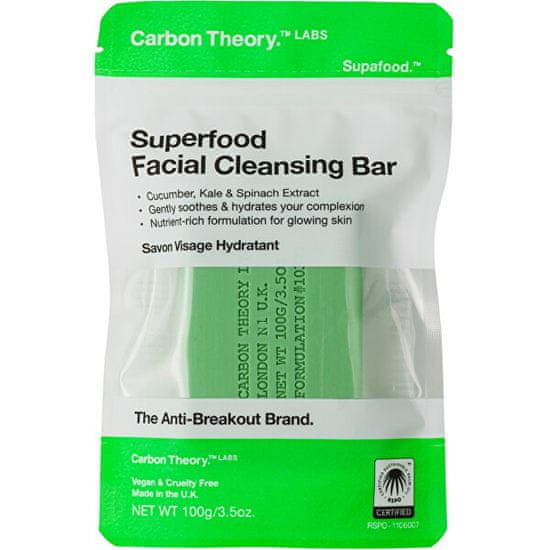 Carbon Theory Arctisztító szappan Superfood (Facial Cleansing Bar) 100 g