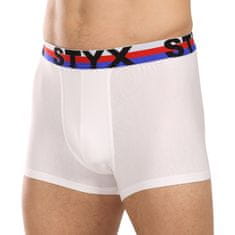 Styx Férfi boxeralsó sport elasztikus fehér trikolor fehér (G2061) - méret XL