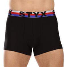 Styx Férfi boxeralsó sport elasztikus fekete tricolor (G1960) - méret L