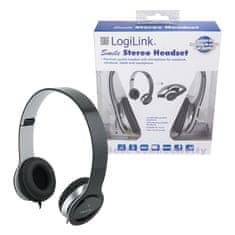 LogiLink HS0028 Smile Vezetékes 2.0 Fejhallgató Fekete-ezüst
