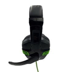 Media-tech MT3602 Cobra Pro Outbreak Vezetékes 2.0 Gamer Fejhallgató Fekete-zöld