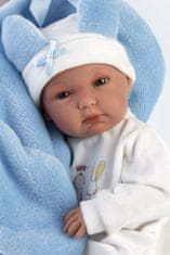 Llorens 63597 New Born kisfiú - valósághű baba teljesen vinil testtel - 35 cm