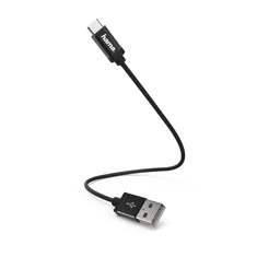 Hama 178281 USB-A - USB-C Adatkábel 0.2m - Fekete (178281)