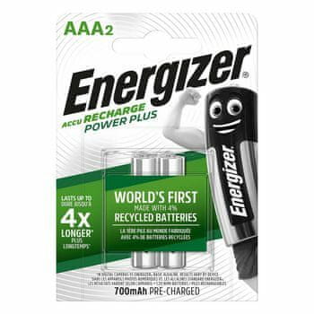 Energizer Power Plus AAA 700mAh 1,2V 2db újratölthető akkumulátor E300626500