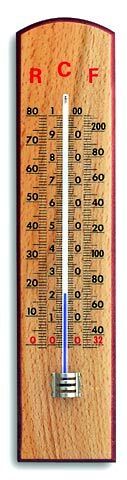 TFA 12.1007 Iskolai hőmérő, bükkfa