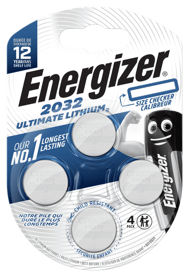 Energizer Ultimate Lithium CR2032 gombelem 4db E301319304