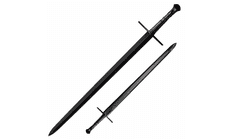Cold Steel Hideg acél 88HNHM MAA Kéz- és fél kard 85 cm, teljesen fekete, bőr, bőr hüvely